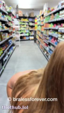 Naked in public convenience store