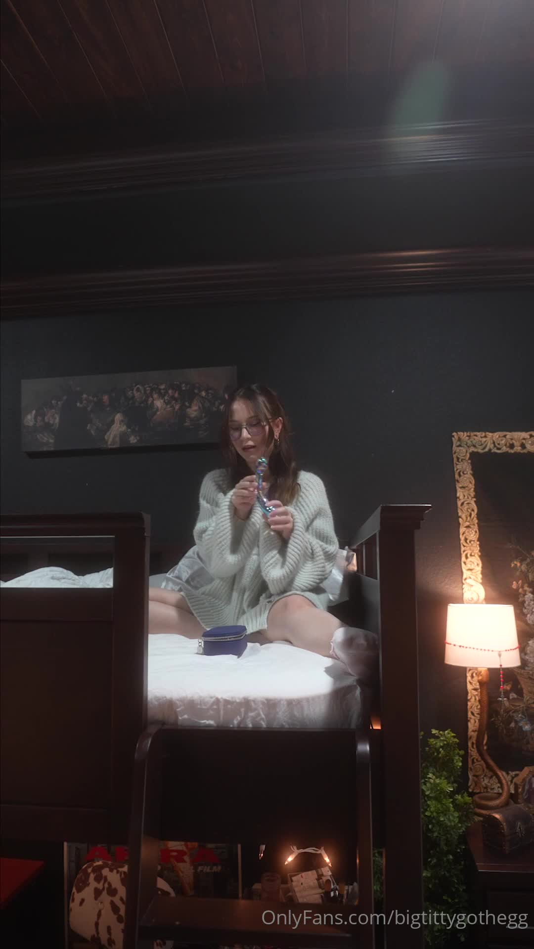 Bigtittygothegg - POV: you're spying on me when I make myself cum with my glas..