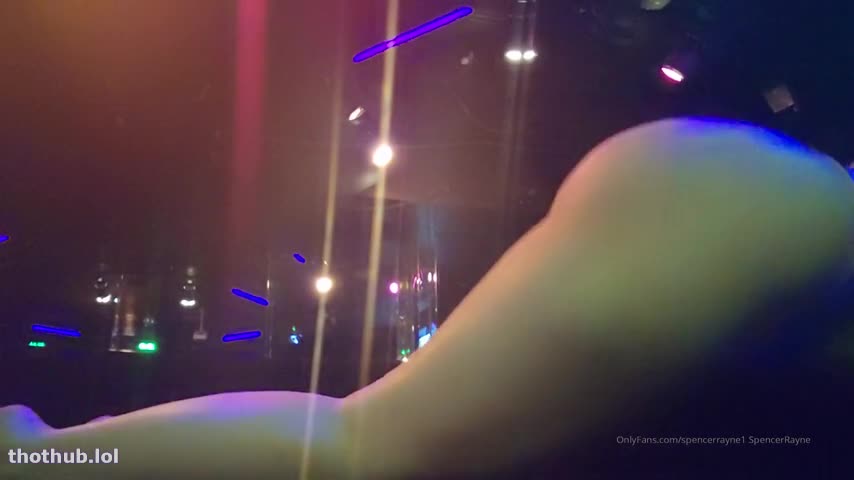 Spencer Rayne at the strip club