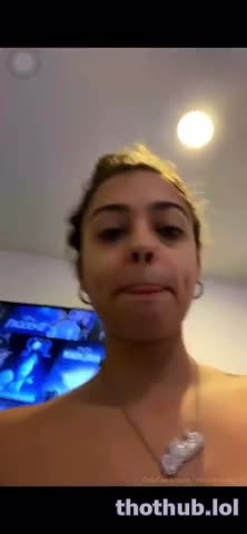 Malu Trevejo showing off pierced nips