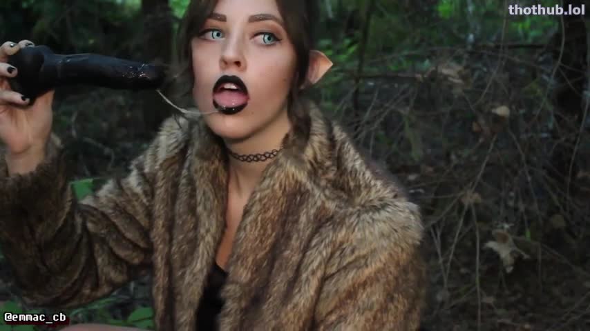 Emma Choice - Elf Masturbates with Dildo & Blowjob in The Forest