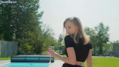 OnlyFans leaked Annie Lysenko - Angel in a Sexy Bikini Strips Naked Then Enjoys the Pool on HDthot