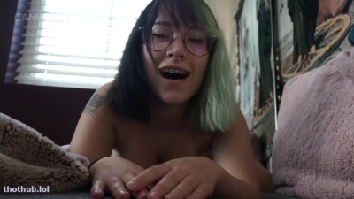 bigtittygothegg-mirror dildo  ride