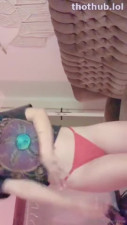 dancing with pink thong