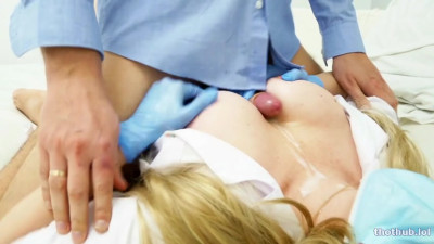 Tit fucking a blonde nurse