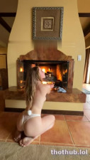 Grace Charis-Nude fireplace Striptease